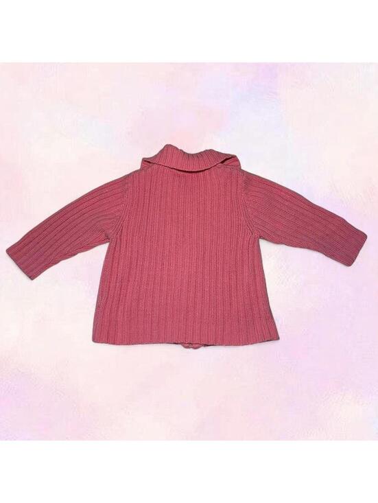 Pink Cable Knit Zip Up Sweater 18 Months - Picture 5 of 5
